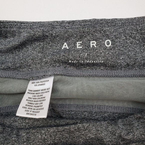 Aero Aeropostale Yoga Exercise Size Small Gray Poly Spandex stretch leggings EUC - Picture 5 of 9